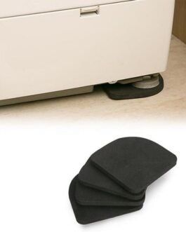 Storeeva Black Square Washing Machine Anti Vibration Refrigerator Mute Mat Pad Set of 4